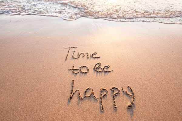 Ba Happy Written in Sand