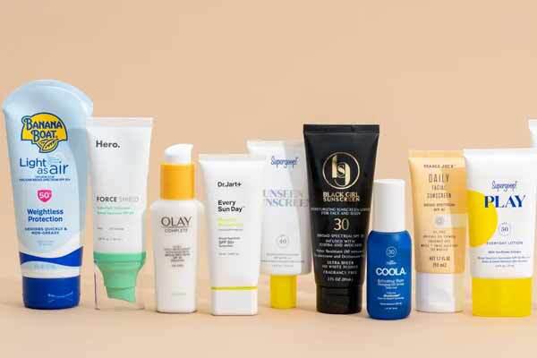 Bottles of Sun Tan Lotion