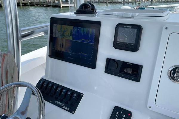 Boat Controls and Steering Wheel